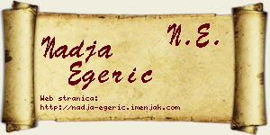 Nadja Egerić vizit kartica